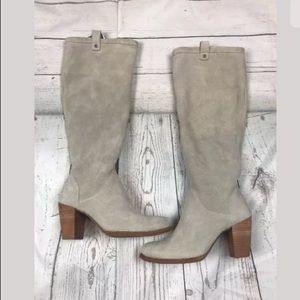 UGG Ava Size 6.5 Suede Knee High Stacked Heel Boot